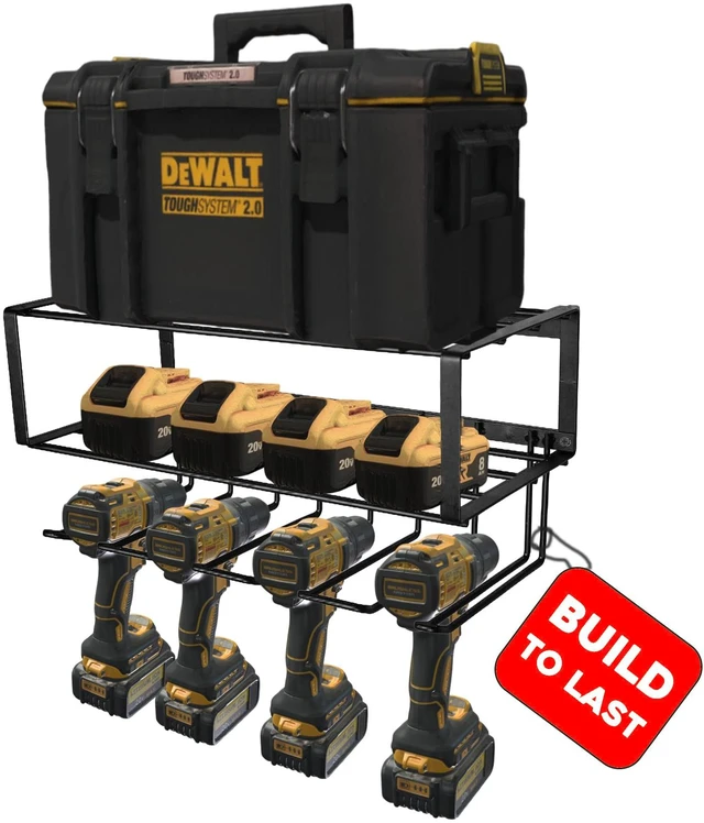 Main image of Power Tool Organizer, 120LB Bearing Assemble-free Wall Mount Cordless Drill Holder Utility Racks Storage For Dewalt Milwaukee Christmas Fathers Gifts Husband Garage Workshop On Clearance