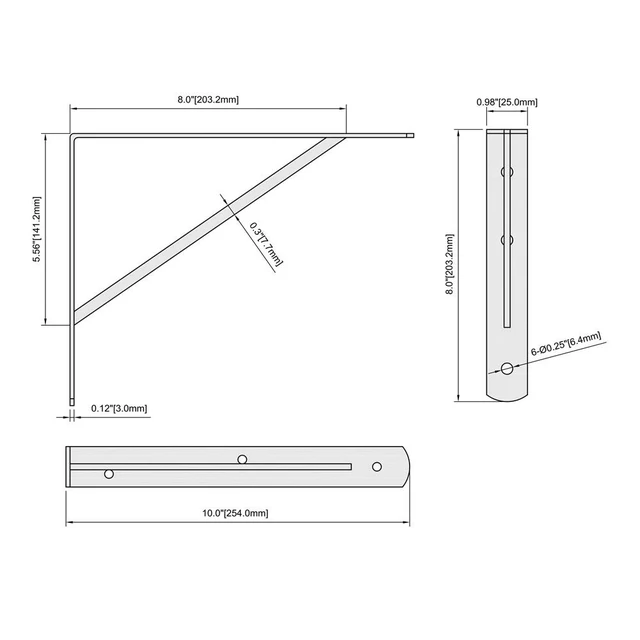 Alt view image 3 of 7 - Wall Shelf Brackets, 10x8 Inch L Brackets, 10 Pack 200lbs Load Capacity, Sleek Metal Design with Screws, Ideal for Wood Shelves in Living Room/Bedroom/Office/Studio, White