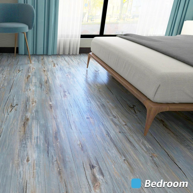 Alt view image 3 of 7 - Wood Textured Peel and Stick Vinyl Floor Tiles, 40-Pack, Dust Grey Rigid Surface, Waterproof, Fire-Proof, Self-Adhesive, Easy to Clean, Cover 60 sq.ft, Ideal for Bedroom, Living Room, Kitchen