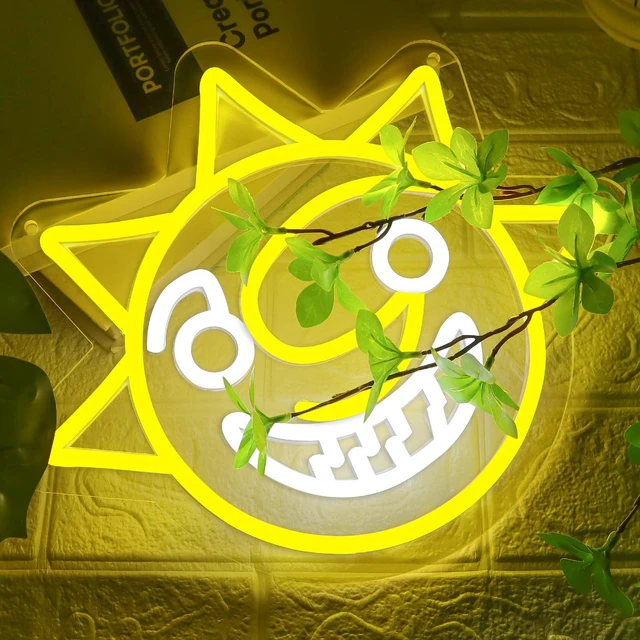 Alt view image 2 of 6 - Fnaf Sun Neon Sign for Wall Decor Five Nights LED Neon Lights for Gameroom Birthday for kids