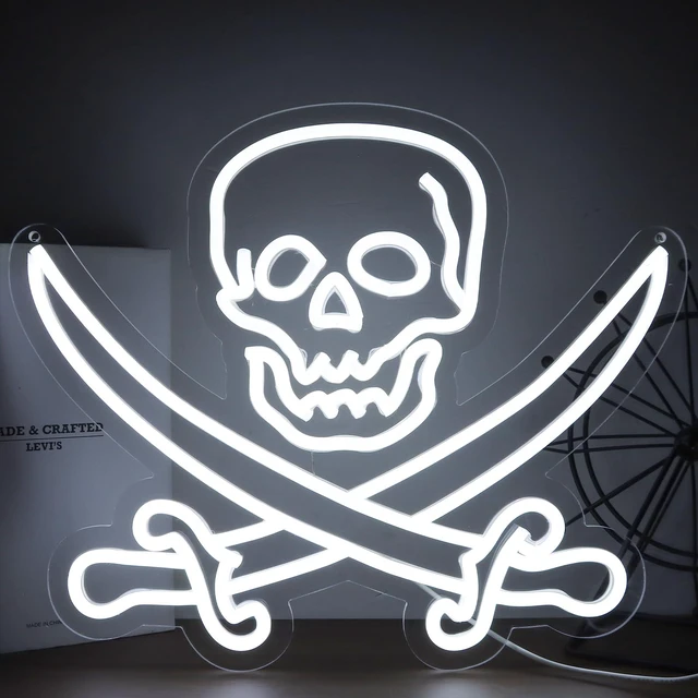 Main image of Skull Neon Signs for Wall DecorLED Neon Lights for GameroomMan CaveBirthdayChristmas Gifts for kids