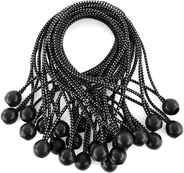 Alt view image 5 of 7 - BB-11B Ball Bungee Cord, Heavy-Duty & Versatile, Indoor & Outdoor, Tarp Tie-Down, Organize & Secure, 11-Inch, Black, (50 Pack)
