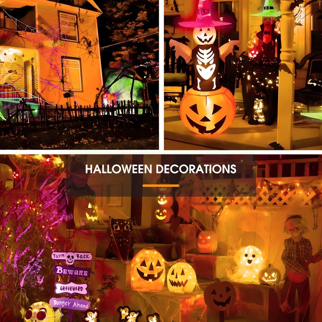 Alt view image 5 of 7 - Halloween Orange Light Bulbs Outdoor, A19 E26 Porch Lights 6W Dusk to Dawn Sensor, 40W Equivalent, Orange Colored Light Bulb, E26 Base for Party Patio Backyard, Thanksgiving Day, 4 Pack