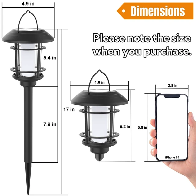 Alt view image 2 of 7 - 6 Pack Solar Flame Torch Lights Outdoor, Dual Use Flickering Purple Flame Garden Light, Hanging Lantern, Auto On/Off & Waterproof Halloween Lighting for Lawn Patio Yard Walkway Driveway