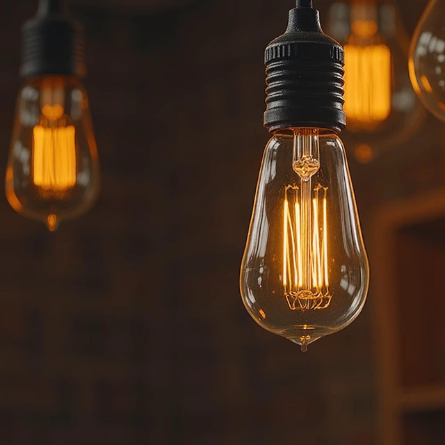 Alt view image 5 of 7 - 4-Pack Edison Light Bulb 60 Watt Dimmable ST58 Vintage Warm Bulb 2200K Soft Light Bulbs Warm Light, 110V E26 Decorative Light Bulb, Vintage 230LM Incandescent Bulb for Bedrooms&Living Rooms