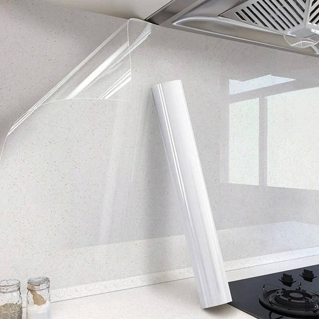 Main image of Clear Contact Paper Peel and Stick Wallpaper Removable 15.7"×393" Wall Protector Transparent Wall Protective Film Waterproof Wallpapers for Countertops for Kitchen Backsplash for Bathroom