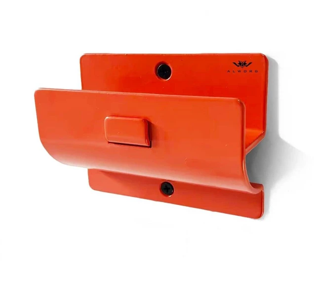 Main image of Orange Heavy Duty Ladder Hooks - Garage Wall Mount Storage Hanging Bracket Holds Wheelbarrows, Step Ladders and Folding Chairs, Versatile Tool Organiser for Garage, Easy to Install