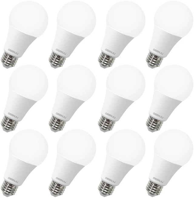 Main image of A19 Light Bulbs, 100 Watt Equivalent LED Bulbs, 5000K Daylight, 1500 LM, 15000 Hours, E26 Standard Base, Non-Dimmable, 13W Bright White LED Bulbs for Bedroom Living Room Home Office, 12 Pack