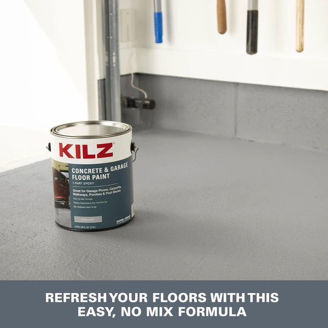 Alt view image 3 of 7 - 1-Part Epoxy Concrete & Garage Floor Paint, Silver Gray, 1 Gallon