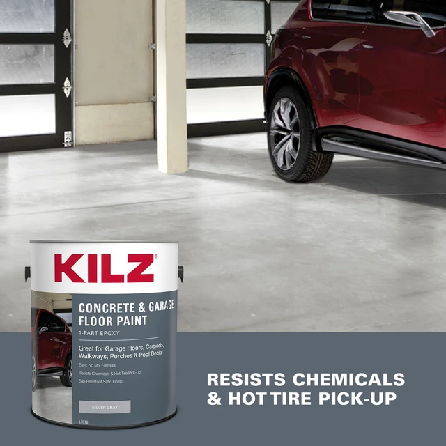 Alt view image 4 of 7 - 1-Part Epoxy Concrete & Garage Floor Paint, Silver Gray, 1 Gallon