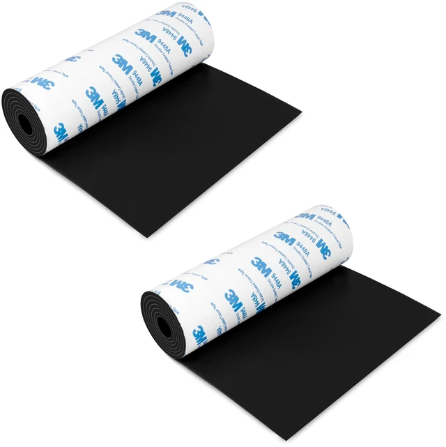 Main image of Silicone Furniture Pads, 5" x 40" Non Slip Furniture Pads - Black, 2 Pack Anti Skid Pads Non Slip Self Adhesive Cuttable Silicone Tape Strip Roll for Protecting Hardwood Floors Chair Wall Protector