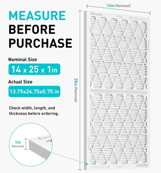 Alt view image 6 of 7 - Refillable 14x25x1 Air Filter MERV 8, Reusable Frame & 6 Refills Lint, Pet Hair & Everyday Particle Control, 30-90 Day Filter for AC, HVAC & Furnace Systems, Actual Size 13.75x24.75x0.75in