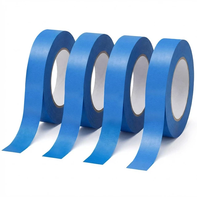 Main image of Blue Painters Tape 1 Inch Wide 4 Rolls 0.98" x 55 Yards Blue Masking Tape, Multi-Surface Paint Tape, No Residue Painter's Tape for Wall Painting, DIY, Window Masking