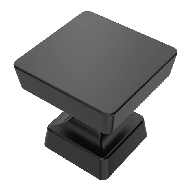 Alt view image 2 of 7 - 15 Pack Matte Black Cabinet Knobs & Pulls - 1.2" Single Hole Cabinet Handles Dresser Knobs Drawer Knobs and Pulls for Bathroom Cabinets ZH0008