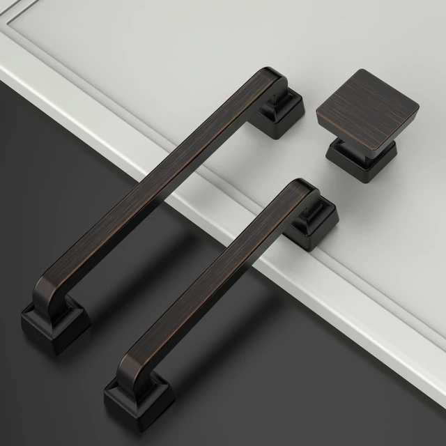 Alt view image 3 of 7 - 15 Pack Matte Black Cabinet Knobs & Pulls - 1.2" Single Hole Cabinet Handles Dresser Knobs Drawer Knobs and Pulls for Bathroom Cabinets ZH0008