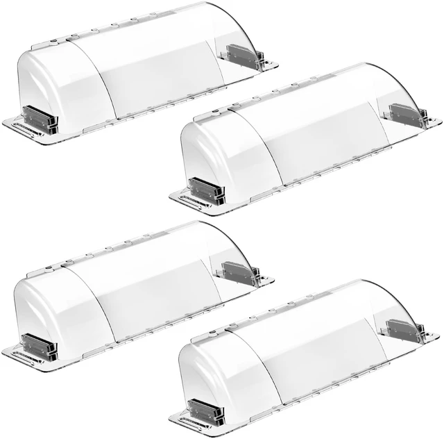 Main image of 4-Pack Register Vent Deflector, Aerospace-Grade Clear Design, 8.5-15 in 200% stronger magnet grip, Anti-drop slots, 3 mounting methods, -35°F to 284°F for Ceiling/Floor/Wall Registers