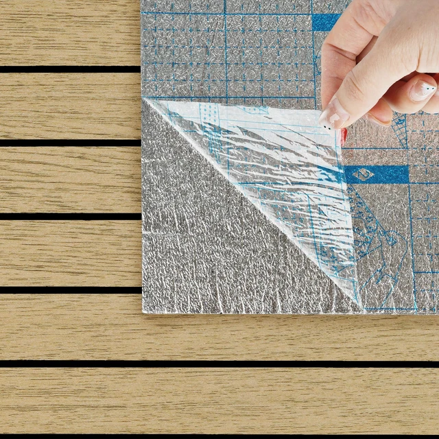Alt view image 6 of 7 - Peel and Stick Beige Wood Panels for Interior Wall Decor 3D Textured Wood Acoustic Wall Panels Self Adhesive Soundproof Wooden Slats Panel Wallpaper for Bedroom Bathroom Ceiling 23.6"x118"