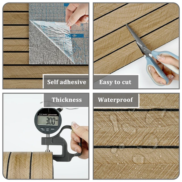 Alt view image 5 of 7 - Brown 3D Wood Slat Panels for Walls Acoustic Slat Wall Paneling Peel and Stick Wood Panels Self Adhesive Textured Wooden Slats Wallpaper for Bedroom Living Room Ceilings 23.6" x 118"