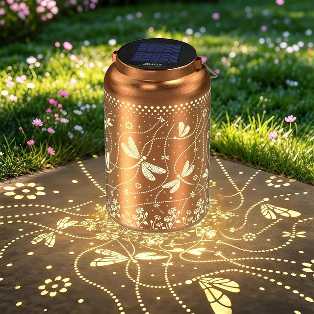 Main image of Dragonfly Solar Lanterns Outdoor Waterproof,Birthday Gift for Women Gifts for Mom Grandma, Metal Hanging Solar Light for Yard Garden Porch Landscape Deconration-1Pack