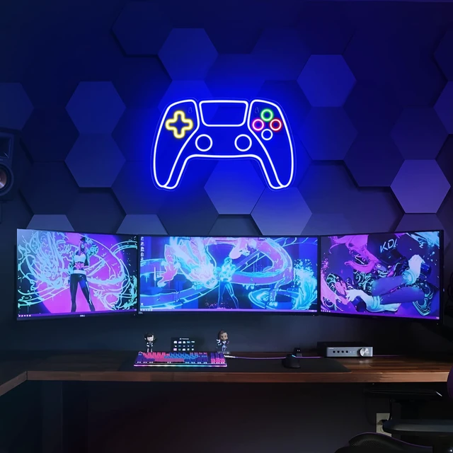Alt view image 2 of 7 - Gamer Neon Sign, Neon Controller Sign for Gaming Room Decor - Gaming Neon Sign for Teen Boys Room Decor - Best Gamer Gifts for Teenage Boys, Kids