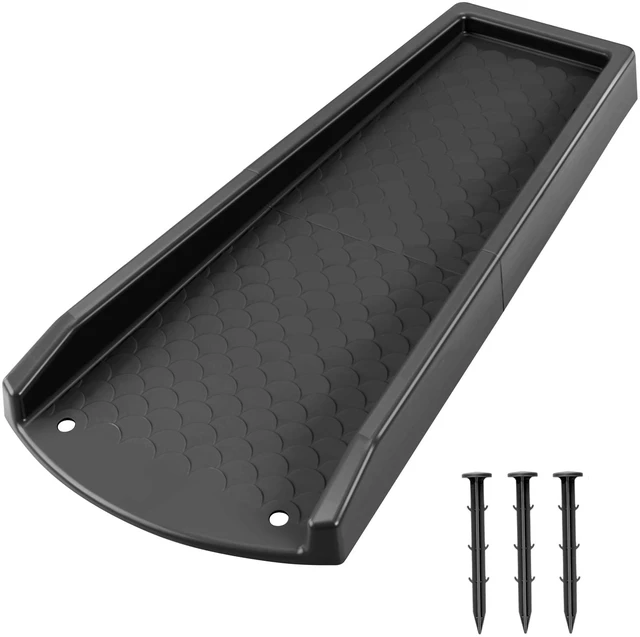 Main image of Splash Blocks for Gutters Downspouts, 24" Downspout Extensions for Rain Water Drainage, Thickened Gutter Splash Guard with Fixing Piles(1 Pack, Black)