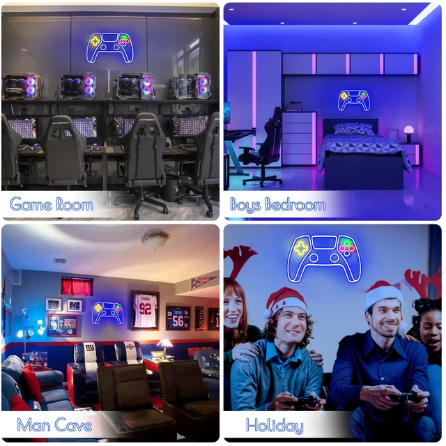 Alt view image 7 of 7 - Gamer Neon Sign, Neon Controller Sign for Gaming Room Decor - Gaming Neon Sign for Teen Boys Room Decor - Best Gamer Gifts for Teenage Boys, Kids