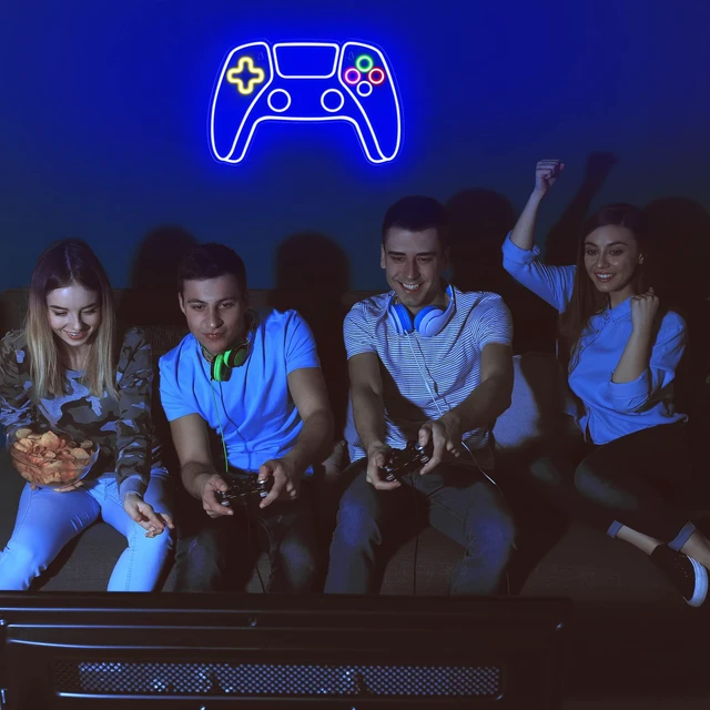 Alt view image 6 of 7 - Gamer Neon Sign, Neon Controller Sign for Gaming Room Decor - Gaming Neon Sign for Teen Boys Room Decor - Best Gamer Gifts for Teenage Boys, Kids