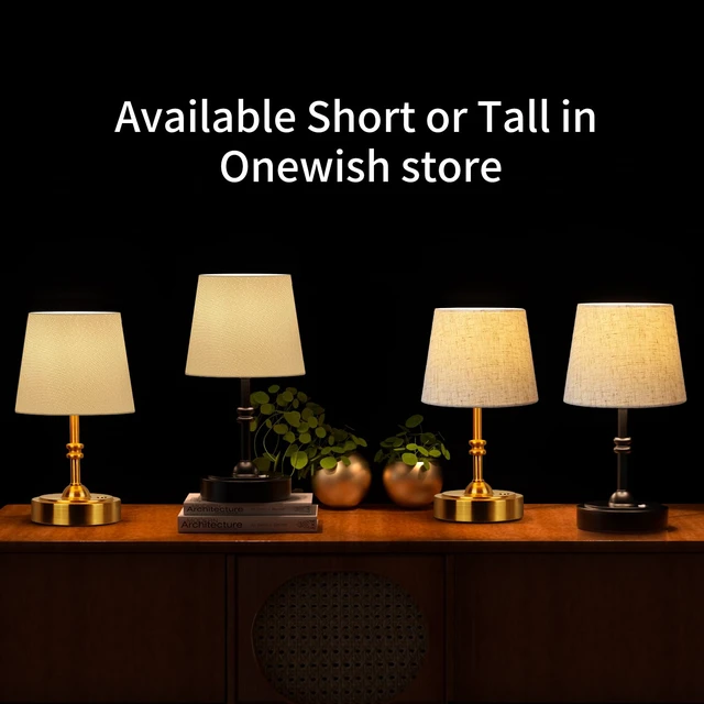 Alt view image 4 of 7 - Small Cordless Lamp, Battery Operated Table lamp Dimmable, 4000mAh Rechargeable, Touch Bedside Lamp with Beige Linen Fabric Shade, 2700K Bulb Included, for Dining, Patio, Bathroom(Gold)