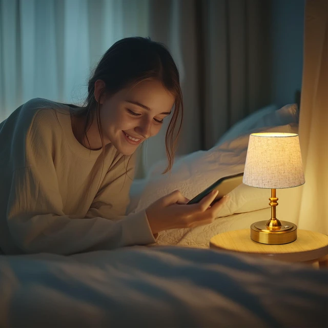 Alt view image 6 of 7 - Small Cordless Lamp, Battery Operated Table lamp Dimmable, 4000mAh Rechargeable, Touch Bedside Lamp with Beige Linen Fabric Shade, 2700K Bulb Included, for Dining, Patio, Bathroom(Gold)