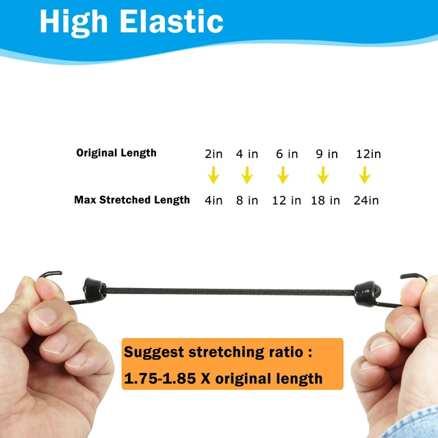 Alt view image 4 of 6 - Mini Bungee Cord with Hooks 12 Inch, Plastic Coated, Without Sharp Hook End, 15 Piece
