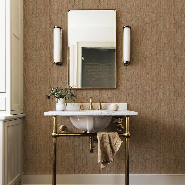 Main image of Woven Wallpaper Peel and Stick 17.3" x 400" Colorful Paint Grasscloth Contact Paper Textured Waterproof Self Adhesive Stick on Wallpaper(48 sq. ft Coffee)