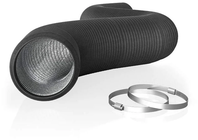 Main image of Flexible 6-Inch Aluminum Ducting, 8-Feet Long Heavy-Duty 4-Layer Protection, Steel-Wire Spiral Structure, Flexible & Extendable, for Heating Cooling Ventilation & Exhaust