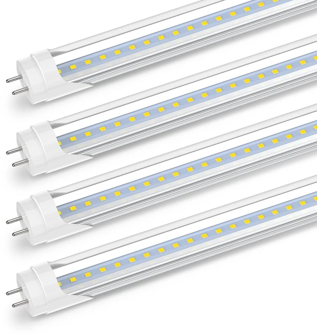 Main image of 2FT LED Tube Light, T8 T10 T12 Type B LED Light Bulb, 10W(24W Equiv.), 5000K Daylight, 1120LM, 24 Inch F20T12 Fluorescent Replacement, Remove Ballast, Double-Ended Power, Clear Cover, 4 Pack