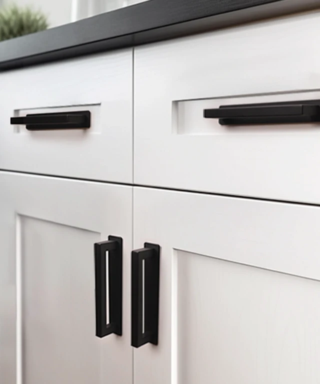 Alt view image 6 of 7 - Adhesive Cabinet Handles, Matte Black, 4-3/4", 4-Pack Stainless Steel Feel, Stick On Handle, No Drill Pulls for Drawer Closet Glass Sliding Shower Door
