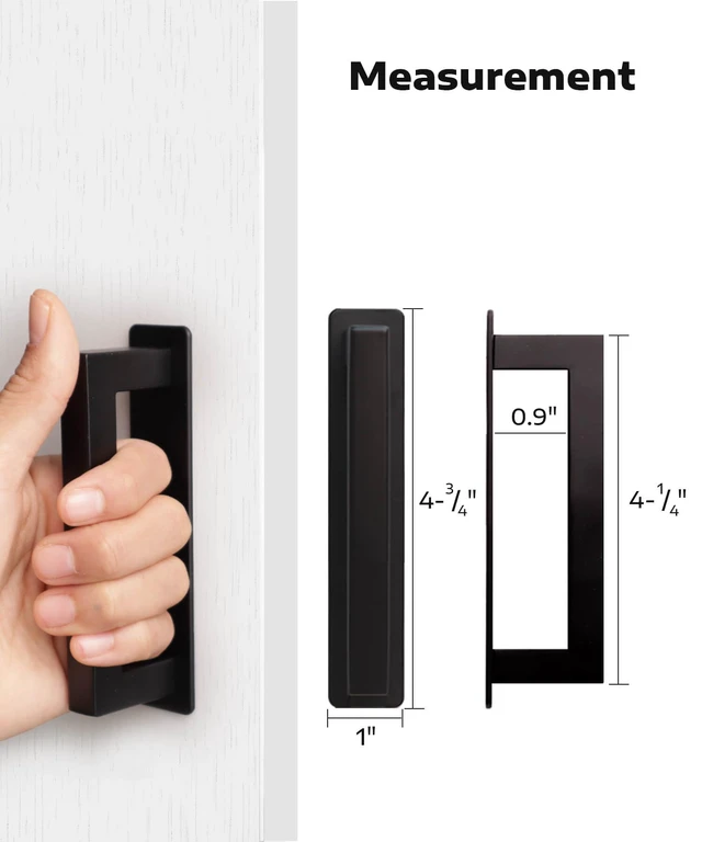 Alt view image 3 of 7 - Adhesive Cabinet Handles, Matte Black, 4-3/4", 4-Pack Stainless Steel Feel, Stick On Handle, No Drill Pulls for Drawer Closet Glass Sliding Shower Door
