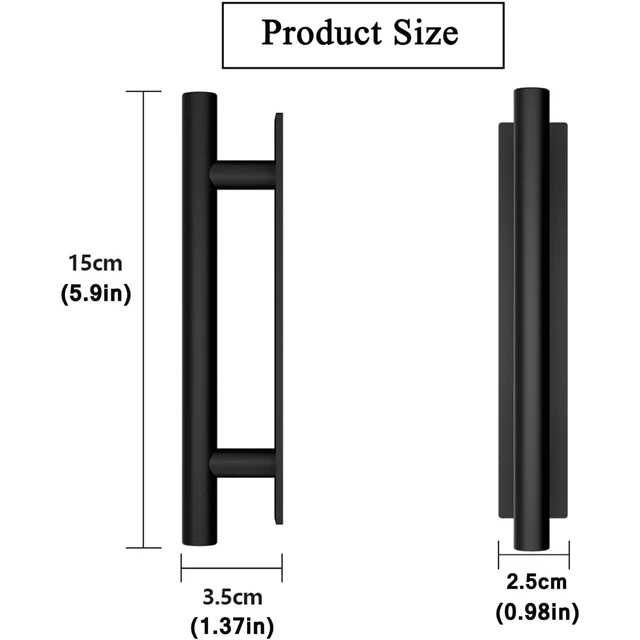 Alt view image 2 of 7 - Self-Stick Push Pull Helper Black Hidden Cabinet Handles ABS Plastic Door Window Wardrobe Instant Cabinet Drawer Furniture Handles (Black, Pack, 30)