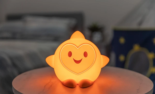 Main image of Squish'ems Star Night Light for Kids, Soft Silicone Dimmable Kids Bedside Lamp, Light for Kids Room, Bedroom, and Playroom, USB Powered with AAA Battery Option