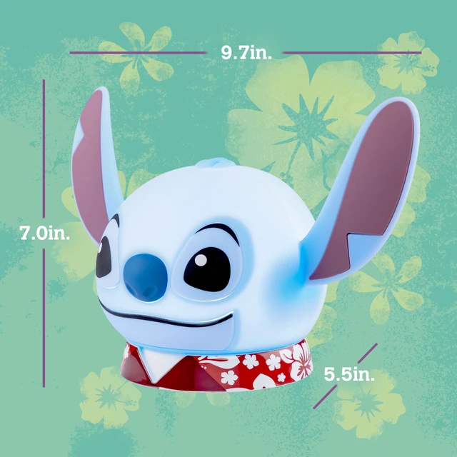 Alt view image 7 of 7 - Squish'ems Lilo & Stitch Night Light for Kids, Soft Silicone Dimmable Kids Bedside Lamp, Light for Kids Room, Bedroom, and Playroom, USB Powered with AAA Battery Option