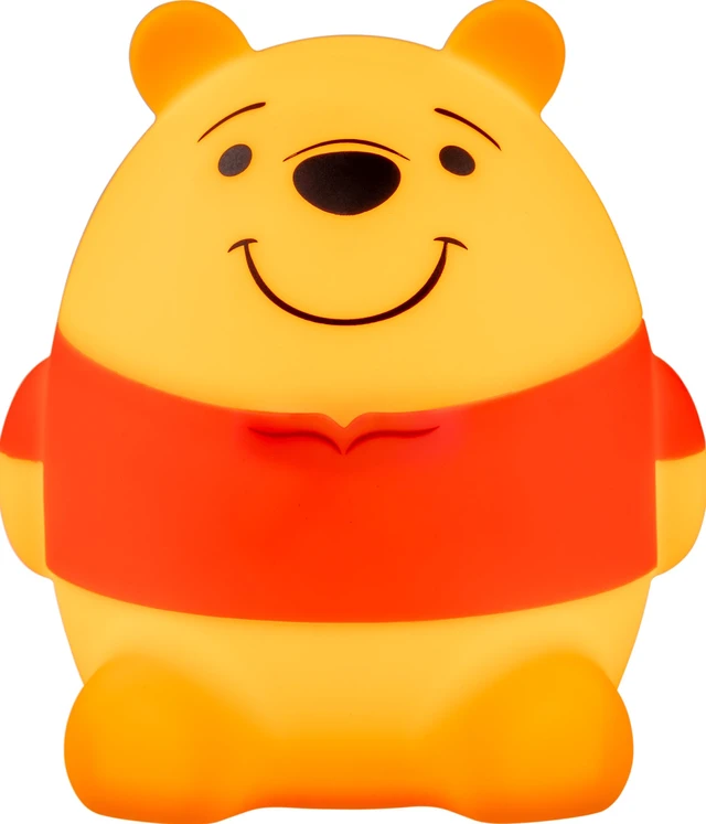 Alt view image 7 of 7 - Squish'ems Winnie the Pooh Night Light for Kids, Soft Silicone Dimmable Kids Bedside Lamp, Light for Nursery, Kids Room, and Bedroom, USB Powered with AAA Battery Option