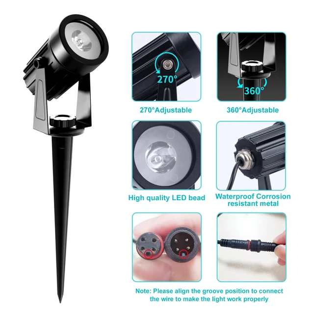 Alt view image 5 of 7 - RGB Solar Spot Lights Christmas, Metal Color Changing Halloween for Outdoor Uplighting Garden Pathway Trees Flag Pond Yard