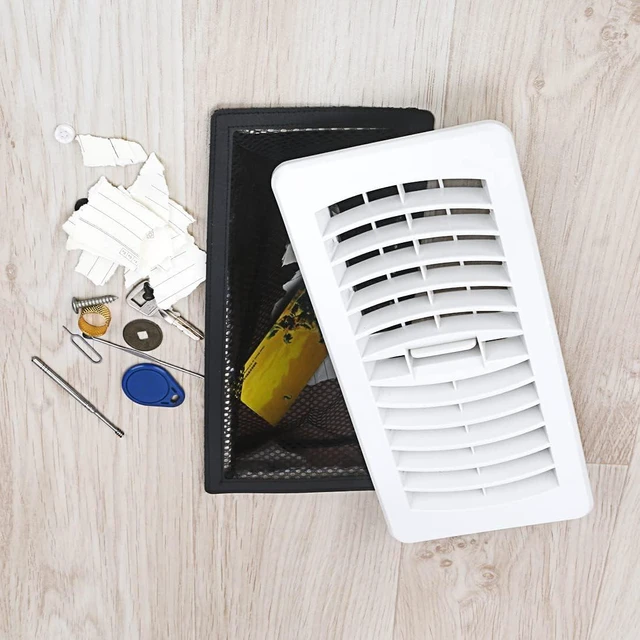 Alt view image 6 of 6 - Floor Register Cover Trap, Floor Air Vent Cover Screen for Home, 5 Pack Air Vent Filters, Floor Vent Mesh Filters Net Trap, Fits 6 x 10 Inch Duct Opening