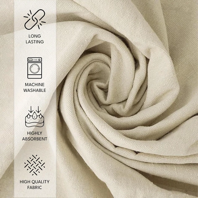 Alt view image 2 of 7 - Canvas Drop Cloth (Size 4 x 10 Feet - Pack of 2) - Pure Cotton Painters Drop Cloth for Painting, Furniture & Floor Protection - All Purpose Thick Canvas tarp with Double Stitched Edges