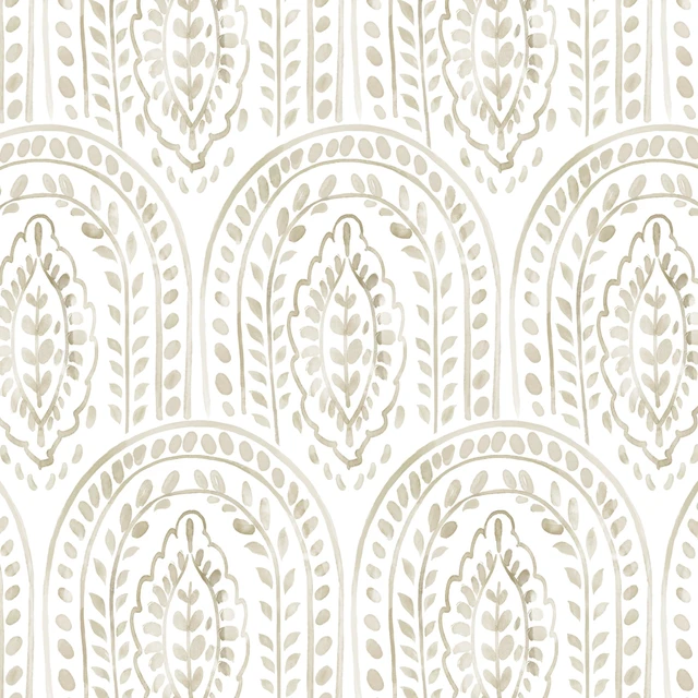 Main image of Peel and Stick Wallpaper Modern Wall Paper Boho Removable Wallpaper Peel and Stick Brown and White Self-Adhesive Contact Paper for Bathroom Bedroom Kitchen Wall Decor 17.3" x 394"