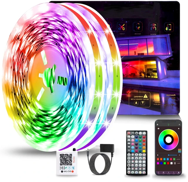 Main image of 300FT RGB Led Lights for Bedroom with App & Remote Control, 2*150FT (2*150FT) Color Changing, Music Sync Led Lights for Room and Party, Super Long Leds for Bedroom Ambiant