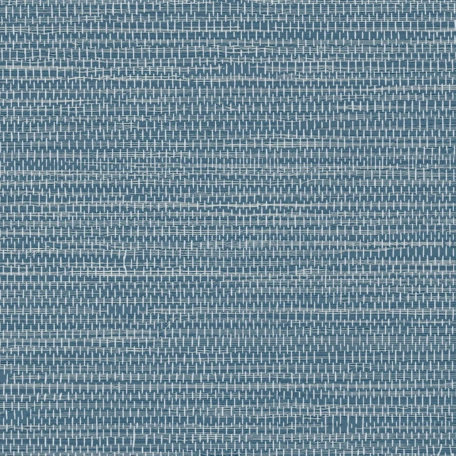 Main image of Grasscloth Wallpaper Peel and Stick Blue Grassweave Stick on Wallpaper Textured Self Adhesive Contact Paper 17.3"x118"