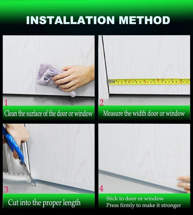 Alt view image 7 of 7 - Weather Stripping Door Seal, 1.4in Brown Flex Seal Tape Heavy-Duty Silicone, Strong Adhesive, Seals Medium Gaps for Winter Cold Protection and Energy Efficiency