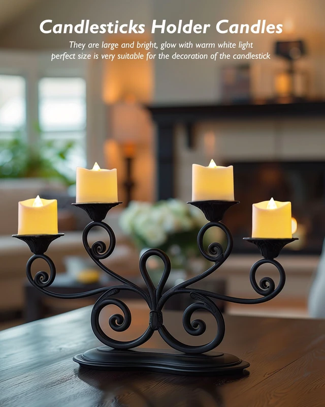 Alt view image 5 of 6 - Ivory Flameless LED Votive Tealight Candles & Timer Remote, 12Pack Battery operated, 400+ hour runtime, 2/4/6/8h timer, warm white flicker glow, flicker/steady mode, for wedding centerpiece