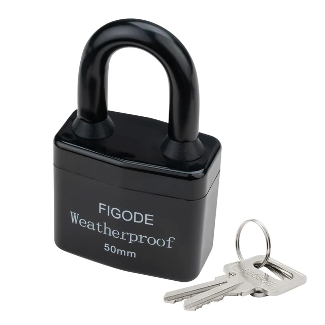 Alt view image 3 of 6 - ® Outdoor Waterproof Padlocks, Covered Heavy Duty Laminated Steel Locks, Large Sturdy Locks, 2.2 in. Wide, 6 Locks Same Key, Standard Shackle