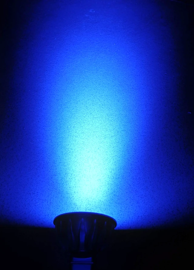 Alt view image 3 of 6 - MR16 GU5.3 Blue Led Bulbs 12v Low Voltage for Landscape Pool Lighting 20W 35W 50W Equivl,MR16 Blue Bulb Spotlights for Outdoor Flood Yard Garden Tree Step Lighting,Not Dimmable,38 Deg,6 Pack