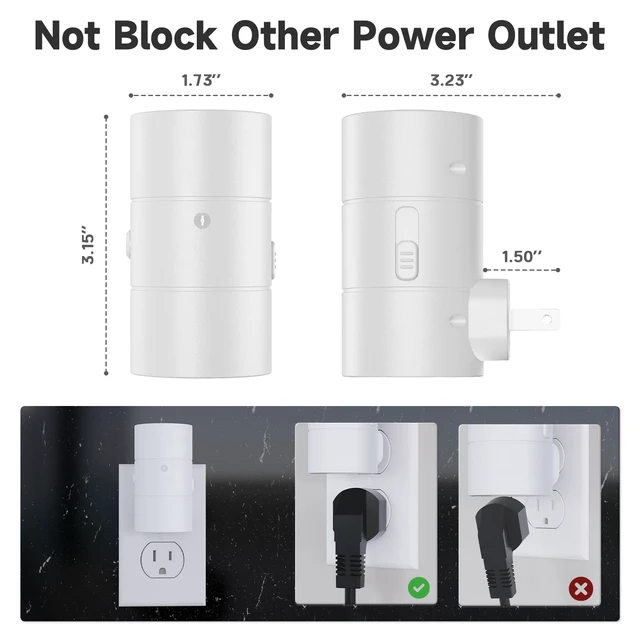 Alt view image 5 of 6 - Night Lights Plug into Wall, Dimmable with 3 Color Modes & Auto On/Off Sensor, Ultra-Slim Nightlight for Hallway, Bathroom, Bedroom, Nursery, Kitchen (6 Pack, White)